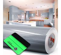 10m Oracal 621 Lucido 072 Grigio Chiaro Pellicola per Plotter + Adesiva Mobili