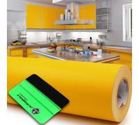 10m Oracal 631 020 Giallo Oro 63cm Pellicola per Plotter + Raschietto Mobili