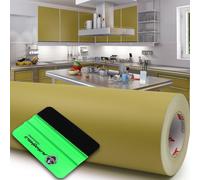 10m Oracal 631 Opaco 091 Oro 63cm Pellicola per Plotter + Raschietto Mobili