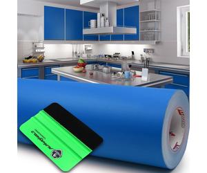 10m Oracal 631 Opaco 098 Genziana 63cm Pellicola per Plotter + Raschietto Mobili