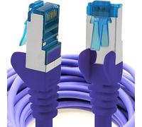 1aTTack.de 10m - porpora - 1 pezzo - Rete Cavi Cat6a | S-FTP | CAT 6a | doppia schermatura - certificato GHMT | PIMF | 500MHz | 10000 Mbit/s