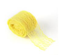 10m/Roll 4.5cm Width Lace Ribbon,Vintage Lace Trims Lace Trim Webbing Fabric Delicate Floral Pattern Ribbons Wedding Decoration Sewing Crafts DIY Jewelry Making Craft Clothes Acces (Yellow)