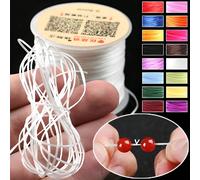 10m/rotolo Filo elastico cristallino forte da 1 mm per bracciali, filo per collane fai-da-te, linee per gioielli Nero,Bianco,Rosso,Rosa,Giallo,Arancia,Viola,Viola chiaro,Verde,Marrone,Blu,Blu cielo,Ve