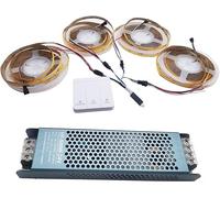 10m Ws2811 COB Acqua Corrente Corsa Corse di Cavalli Bianco Caldo LED Striscia Luminosa Pixel Band Dc24v con Controller RF, Warm White, 20m Set