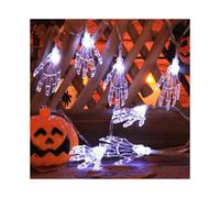 10M80 LED Halloween party lights, pure white ghost hand