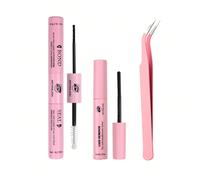 10ml Colla per extension ciglie, Colla per ciglie singole, Colla per ciuffetti di ciglie, Colla 2-in-1, Colla per extension ciglie super forte, 5ml Solvente per colla ciglie, Impermeabile ad asciugatu