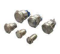 10mm 12mm 16mm 19mm 22mm Foro del pannello Interruttore a pulsante in metallo Pulsante di alimentazione Piatto/Testa alta Momentaneo/Bloccaggio Saldatura NO/NC * 3 PZ(10mm,FLAT HEAD_LOCKING)