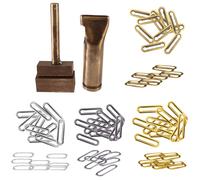 10mm - 40mm Ovale Occhiello Setter Attrezzo Incudine Foro Punzone Kit 50 Metallo