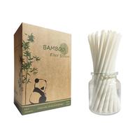 10mm Bubble Tea Cannucce in Fibra di Bambù 180 Pezzi, Biodegradabile Bamboo Jumbo Smoothie Cannucces, Extra Large Boba Cannucce di Bambù