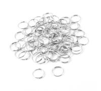 10mm Dia Metallo Tonalità Argento Split Anello Portachiavi Titolari Ricambio 80