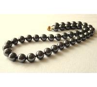 10mm Ematite Collana 10 MM Grigio Perline Varie Lunghezze Naturale