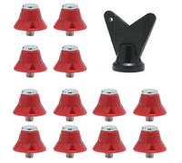 10mm Lunghezza Calcio Spikes 12pcs Lega di Alluminio Set | Lega di alluminio leggera, filettatura standard da 5 mm, riduce l'affaticamento del piede, presa stabile sull'erba