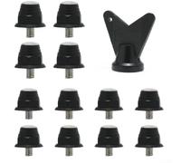 10mm Lunghezza Calcio Spikes 12pcs Lega di Alluminio Set | Lega di alluminio leggera, filettatura standard da 5 mm, riduce l'affaticamento del piede, presa stabile sull'erba