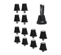 10mm Lunghezza Calcio Spikes 12pcs Lega di Alluminio Set | Lega di alluminio leggera, filettatura standard da 5 mm, riduce l'affaticamento del piede, presa stabile sull'erba