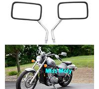 10mm Motociclo Specchi, Specchi retrovisori Chrome M10 per Shadow VTX Boulevard Vulcan Intruder Scooter