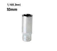10mm Profundo 1/4 6.35mm Llave De Vaso 6 Punto Adjunto Cvs Extensión Cuadrado