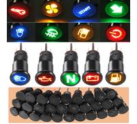 10mm Spia Led Luce Metallo Simbolo Lampada Indicatore Pannello 12-36V