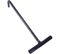 10mm Thick Solid Hand Pull Hook Steel T Handle Hook | For Open Manhole Cover, Roller Shutter Door Hook with Small Curved Hook 40 50 60 70 80 90 cm(1cm Dia No Tip,L90cm/35.4in)