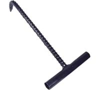 10mm Thick Solid Hand Pull Hook Steel T Handle Hook | For Open Manhole Cover, Roller Shutter Door Hook with Small Curved Hook 40 50 60 70 80 90 cm(1cm Dia With Tip,40cm/15.7in)