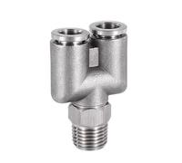 10mm x 3/4" BSP Male Thread 304 Stainless Steel Y Type One Touch Air Pneumatic Quick Fitting