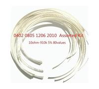10ohm-910k Resistors kit 80values 5% SMD Resistor 0402/0805/1206/2010 Assortment kits 10R 100R 1K 10K 100K 1.2k 12K 120K CZAOINCU(0402-4000pcs)
