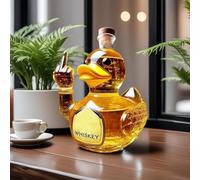 10oz / 300ML Decanter Whisky - Art Scultura Statua, Set Di Bottiglie Di Vino A Forma Di Anatra Dito Medio, Scultura Di Decanter Per Whisky In Vetro Fatto A Mano(Duck A)