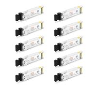 10Pack 10GBase-LR SFP+ Transceiver, 10G LC Single Mode Module for Cisco SFP-10G-LR, Meraki MA-SFP-10GB-LR, Ubiquiti UF-SM-10G, Mikrotik, D-Link, Supermicro, Netgear DDM, 1310nm, 10km