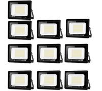 【10pack】faretto led da esterno,Blivrig 100W faretti led esterno,10000LM Fari di sicurezza Bianco Freddo 6000K,Lampada Luce Potente,faro led Impermeabile IP66,per Giardino,garage,patio,strade