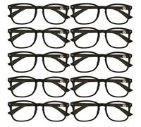 10Pack Uomo Donna Ovale Rotondo Cornice Occhiali da Lettura Blu Luce Blocco