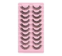 10Pairs 3D Ciglia di Visone russo striscia ciglia Drammatico Ciglia Finte Trucco All'ingrosso Estensione Del Ciglio Finto