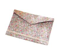 10PC A4 File Folder Elegant Little Flowers Fabric Paper Holder Floral Large Capacity Document Bag Filing Briefcase Organizer Per Scrivania