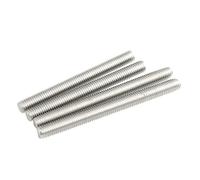 10pc DIN976 M3 M4 M5 Threaded Rod Full-Thread Bar 304 Stainless Steel Fasteners Silver L=16-55mm 30mm 40mm 50mm 20MM 25MM(Silver M4,45mm)