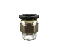 10pc DN10 G 3/8" Male x Fit Tube OD 12mm Nickel Plated Brass Pneumatic Air Hose Quick Connector Push In Coupler Water Gas Oil