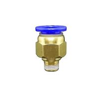 10PC DN6 G 1/8" Male x Fit Tube OD 10mm Brass Pneumatic Air Hose Quick Connector Push In Coupler Water Gas Oil