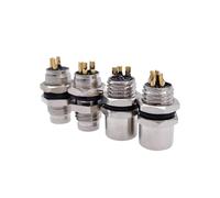 10Pc M8 pannello posteriore montaggio connettore sensore flangia presa accoppiamento filettato maschio e femmina tipo A 3 4 pin(Male 3pin)