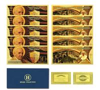 10pc Papa Francesco Commemora Oro Foil Banconota 1 Milione di Dollari di Plastica Money Collection Gift