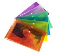 10pc Transparent Plastic A5 Folders File Bag Document Hold Bags Paper Storage(Yellow)