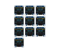 10pcs 0.96 Inch OLED Display Screen Module I2C IIC 128x64 SSD-1306 LCD Screen 3.3V-5V Yellow for ESP32 ESP8266