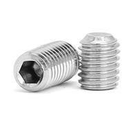 10pcs 1/4 3/8 5/16 1/2 2# 4# 5# 6# 8# 10# 304 acciaio inossidabile anglo-americano vite a esagono incassato vite di fermo a brugola senza testa bullone-10-32,1/2", 10 pezzi