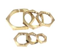 10pcs 1/4" BSPP Female Brass Hex Lock Nuts