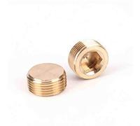 10pcs 1/8" 1/4" 3/8" 1/2" 3/4" BSP Maschio Filettatura Ottone Esagonale Socket fine della Protezione della Spina di Rame Accoppiatore connettore dell'adattatore for tubazioni(18)