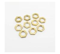 10PCS 1/8" BSP Female Thread Brass Hex Lock Nuts Fit Pipe Fitting Adapter Coupler Connector