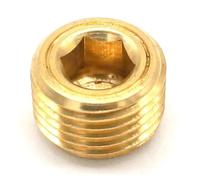 10pcs 1/8" NPT Male Brass Pipe Countersunk Internal Hex Socket Allen Head Pipe End Cap
