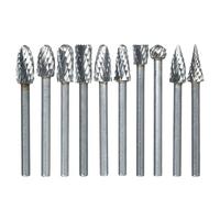 10Pcs 1/8 "Shank Carburo di Tungsteno Fresatura Cutter Rotativo Brocas Com Escareador Hss Cono in Acciaio Set Trapano Diamante Drill