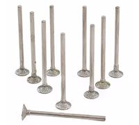 10Pcs 1-8mm A FORMA DELLA TESTA DEL CHIODO Frese diamantate per smerigliatrice Ago con punta montata per fresa Gambo 3/32, Diametro testa 3mm