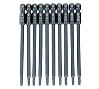 10pcs 100mm lunghe punte cacciavite torx set acciaio legato S2 1/4 "codolo esagonale T10 punte di cacciavite a stella magnetica di sicurezza