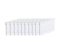 10Pcs 100x42mm Trasparente Porta Etichette in plastica, PVC Segno Display Titolare Prezzo Tag Nome Card Holder per Supermercato Negozio Ufficio Casa