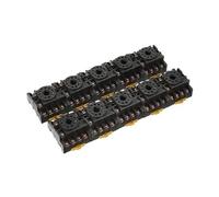 10Pcs 11 Pin 10mm DIN Rail Panel Mounted Electromagnetic Power Relay Socket Base