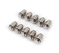 10Pcs 12mm Waterproof Metal 2Pin Momentary 1NO Raised SPST Push Button Switch CZAOINCU