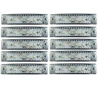 10pcs 12V Bianco Trasparente Laterale Led-Type Ant. Luce Indicatore Van Autobus